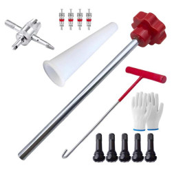 13pcs / Set Car Tire Repair Tool Valve Installation Tool Set(Red)