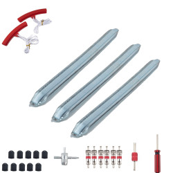 24 in 1 Car / Motorcycle 12 inch Tire Repair Lifting Tool Pry Bar Lever(with Red Tire Protector)