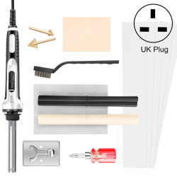 100W Electric Soldering Iron Plastic Welding Machine Car Bumper Repair Plier, UK Plug (White)