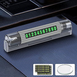 Car Multi-functional Emergency Safety Hammer Temporary Parking Dual Number Plate (Grey)