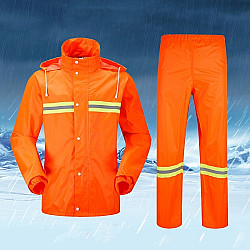 Adult Split Reflective Raincoats Rain Pants Cleaners Waterproof Clothes Labor Insurance Safety Sanitation Suits, Size: M