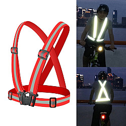 Night Riding Running Flexible Reflective Safety Vest(Red)