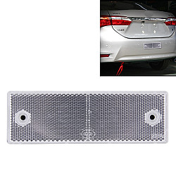 10 PCS Car Rear Bumper Warning Plastic Reflector and Sign(White)