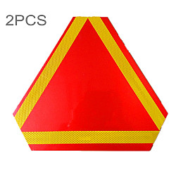 2 PCS Rear Truck Trailer Triangle Reflector Safty Warning Aluminum Board, Thickness: 1mm