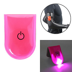2 PCS Outdoor Night Running Safety Warning Light LED Illuminated Magnet Clip Light (Pink)