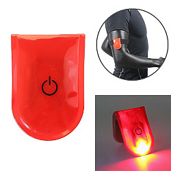 2 PCS Outdoor Night Running Safety Warning Light LED Illuminated Magnet Clip Light (Red)