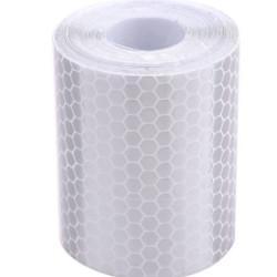 Car Motorcycles Reflective Material Tape Sticker Safety Warning Tape Reflective Film(White)