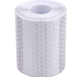 Car Motorcycles Reflective Material Tape Sticker Safety Warning Tape Reflective Film(White)