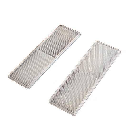 50 PCS Car Body Reflective Stickers Plastic Reflective Strip Reflector Truck Reflective Tablet Nonporous(White)