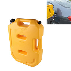 Gasoline Fuel Tanks Plastic 2.6 Gallon 10 Litres Auto Shut Off Fuel Cans Oil Container Emergency Backup(Yellow)