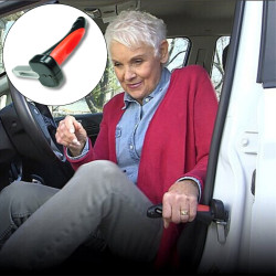 Car Cane Handle Portable Mobility Aid Flashlight Belt Cutter Glass Breaker Emergency Escape Tools