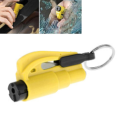 2 in 1 Car Emergency Hammer / Key Chain / Knife Broken Glass Portable Tool(Yellow)