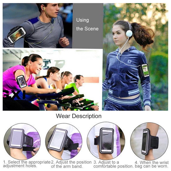 For iPhone 8 Plus & 7 Plus   Sport Armband Case with Key Pocket(White)