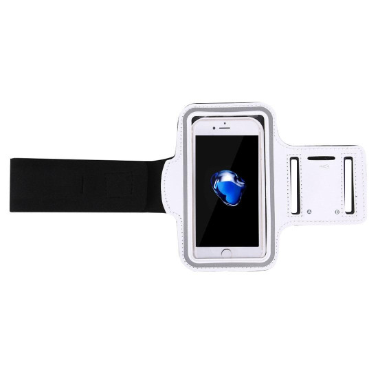 For iPhone 8 Plus & 7 Plus   Sport Armband Case with Key Pocket(White)