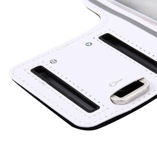 For iPhone 8 Plus & 7 Plus   Sport Armband Case with Key Pocket(White)