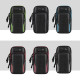2 PCS Running Mobile Phone Arm Bag Sports Wrist Bag Universal For Mobile Phones Within 6 Inche  Colour: Black