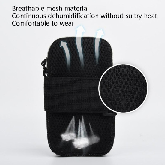 2 PCS Running Mobile Phone Arm Bag Sports Wrist Bag Universal For Mobile Phones Within 6 Inche  Colour: Green