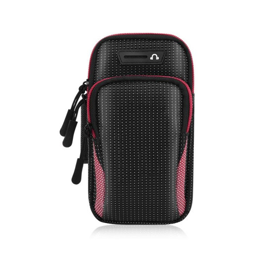 2 PCS Running Mobile Phone Arm Bag Sports Wrist Bag Universal For Mobile Phones Within 6 Inche  Colour: Pink