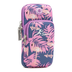 2 PCS B082 Sports Outdoor Arm Bag Mobile Phone Arm Band Running Fitness Mobile Phone Bag  Specification： Large (Light Purple)