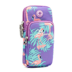 2 PCS B082 Sports Outdoor Arm Bag Mobile Phone Arm Band Running Fitness Mobile Phone Bag  Specification： Small (Lilac)