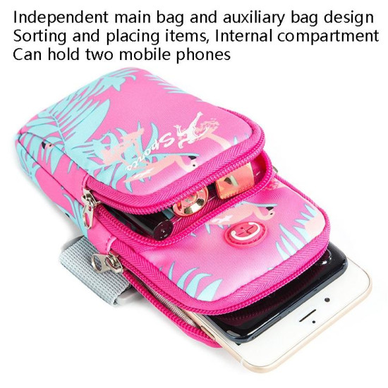 2 PCS B082 Sports Outdoor Arm Bag Mobile Phone Arm Band Running Fitness Mobile Phone Bag  Specification： Small (Lilac)