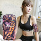 2 PCS B026 Running Mobile Phone Arm Bag Sports Yoga Mobile Phone Bag  Specification： Large (Leaves Blue)