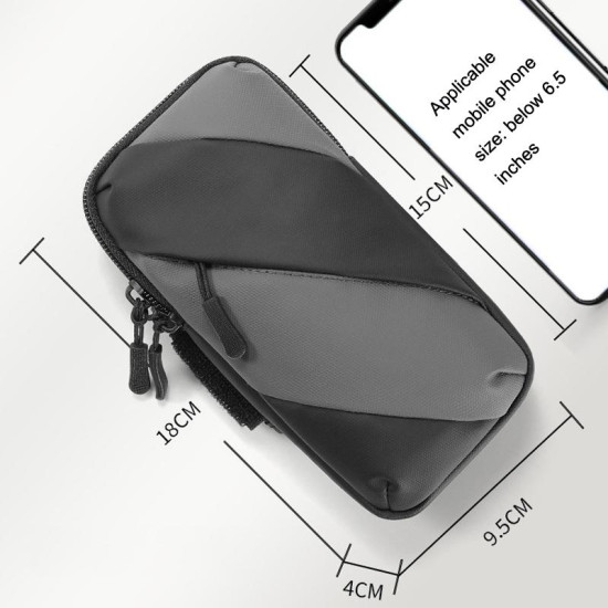 Running Mobile Phone Arm Bag Outdoor Equipment Wrist Bag(Black Yellow)