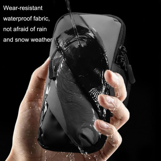 Running Mobile Phone Arm Bag Outdoor Equipment Wrist Bag(Black Yellow)