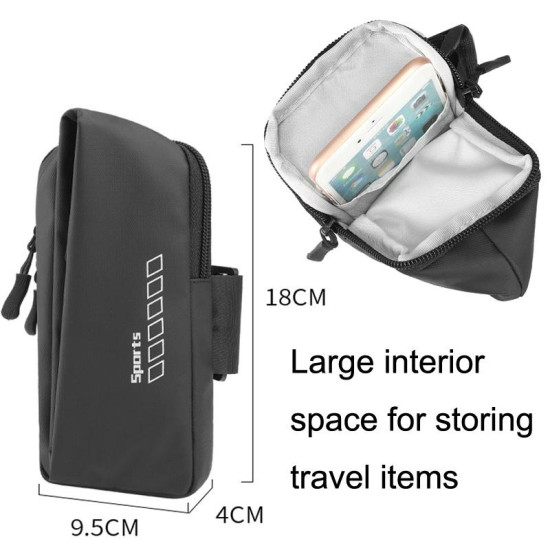 x3026 Running Waterproof Mobile Phone Arm Bag Outdoor Cycling Mobile Phone Bag(Black)