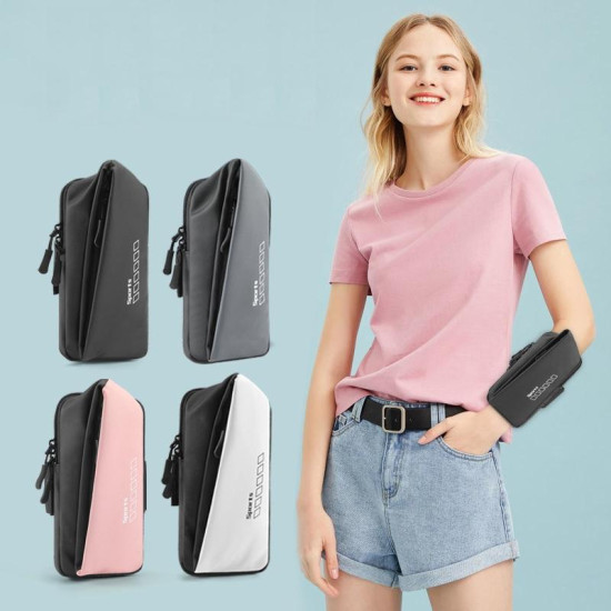 x3026 Running Waterproof Mobile Phone Arm Bag Outdoor Cycling Mobile Phone Bag(Pink)