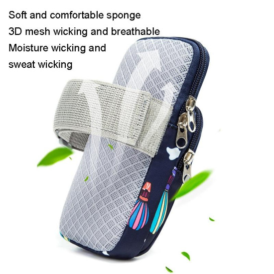 B081 Large Running Phone Arm Bag Outdoor Sports Fitness Bag(Black)