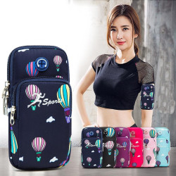 B081 Large Running Phone Arm Bag Outdoor Sports Fitness Bag(Rose Red)