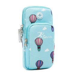 B081 Large Running Phone Arm Bag Outdoor Sports Fitness Bag(Sky Blue)