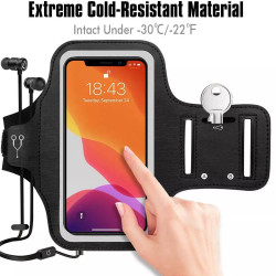 Mobile Phone Armband With Adjustable Strap & Key Pocket  Size: Medium Blue