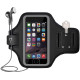 Mobile Phone Armband With Adjustable Strap & Key Pocket  Size: Large Silver
