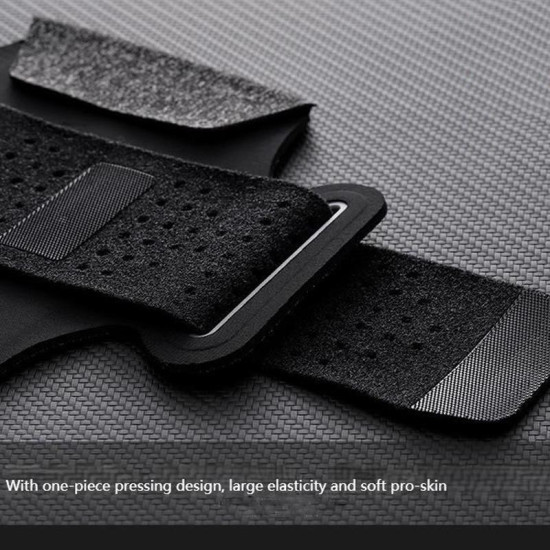 ZQK Touchscreen Armband for Running Phone Holder Breathable & Stretchable for Secure Fit  Size: Large Dark Gray