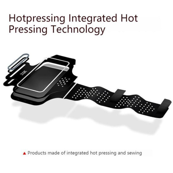 ZQK Touchscreen Armband for Running Phone Holder Breathable & Stretchable for Secure Fit  Size: Large Fluorescent