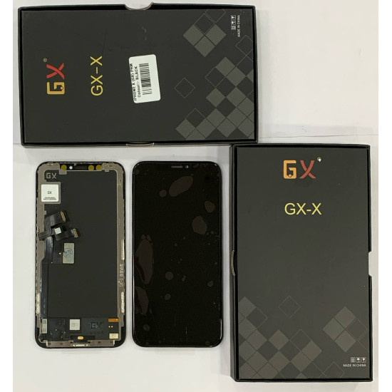 LCD WITH TOUCH SCREEN FOR IPHONE X GX PREMIUM DISPLAY GLASS COMBO FOLDER`