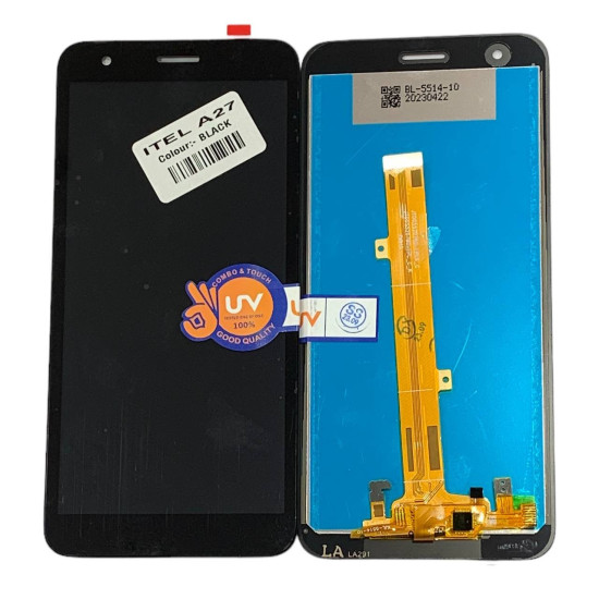 LCD WITH TOUCH SCREEN FOR ITEL A27 DISPLAY GLASS COMBO FOLDER