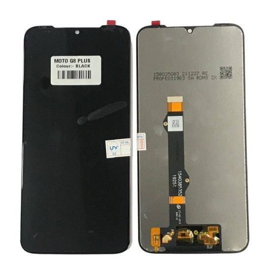 LCD WITH TOUCH SCREEN FOR MOTO G8 PLUS (BLACK) DISPLAY GLASS COMBO FOLDER