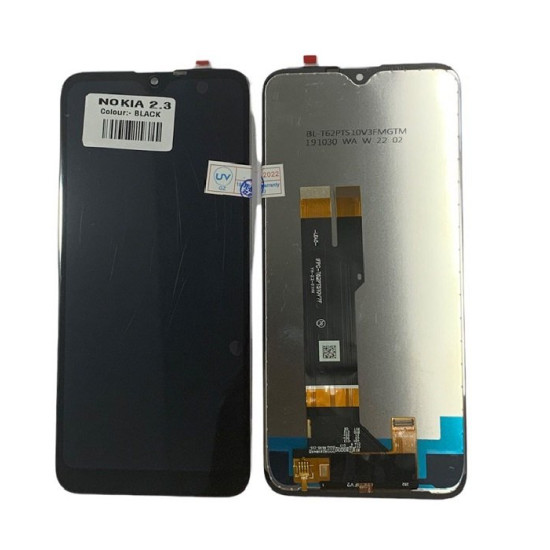 LCD WITH TOUCH SCREEN FOR NOKIA 2.3 (BLACK) DISPLAY GLASS COMBO FOLDER
