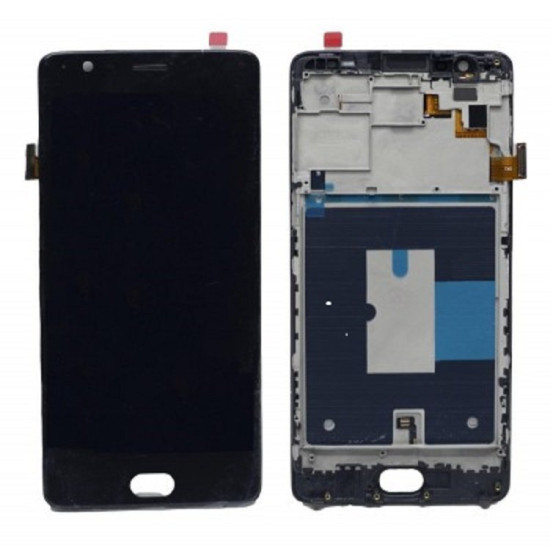 LCD WITH TOUCH SCREEN FOR ONE Plus 3T WITHFRAME TFT DISPLAY GLASS COMBO FOLDER