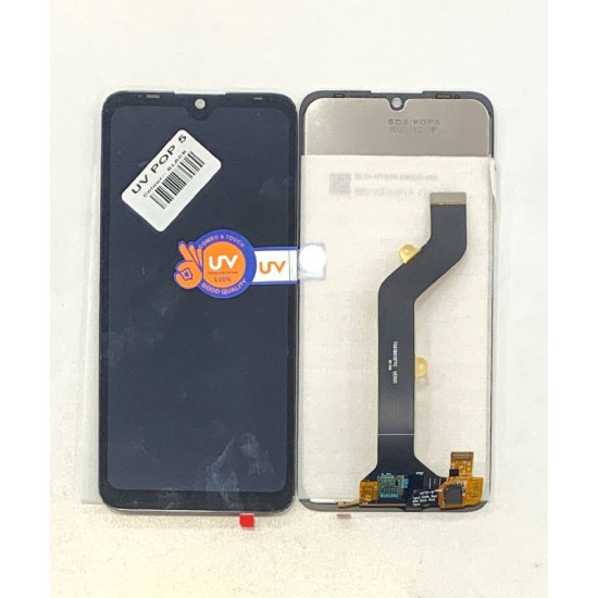 LCD WITH TOUCH SCREEN FOR TECNO BD2 DISPLAY GLASS COMBO FOLDER`