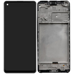 Samsung Galaxy A21S LCD Screen With Frame - Black