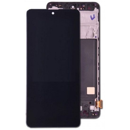 Samsung Galaxy A51 LCD Screen With Frame - Black