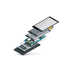 Display Combo Folder LCD Screen With Touch For Iphone 15 Pro Max