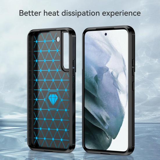 For Samsung Galaxy S23 5G Brushed Texture Carbon Fiber TPU Phone Case(Black)