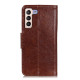 For Samsung Galaxy S23+ Nappa Texture Leather Phone Case(Brown)