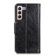 For Samsung Galaxy S23+ Nappa Texture Leather Phone Case(Black)