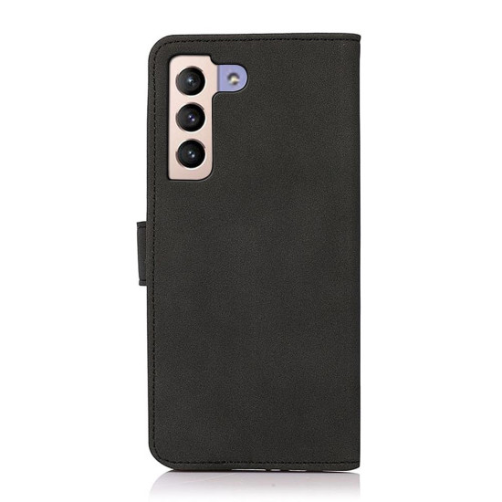 For Samsung Galaxy S23+ KHAZNEH Matte Texture Leather Phone Case(Black)